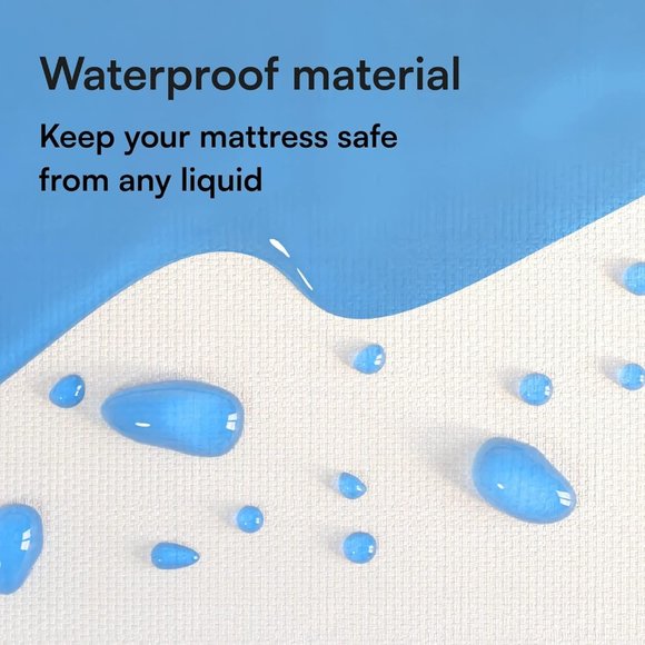 King Waterproof Mattress Protector Jersey Knit Deep Noiseless 5060545020203 - Picture 2 of 7